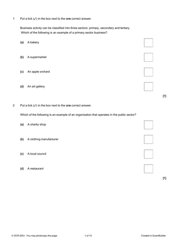 Unit 1 Business Assessment