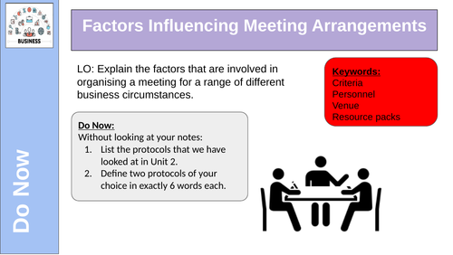 Factors Influencing Meeting Arrangements