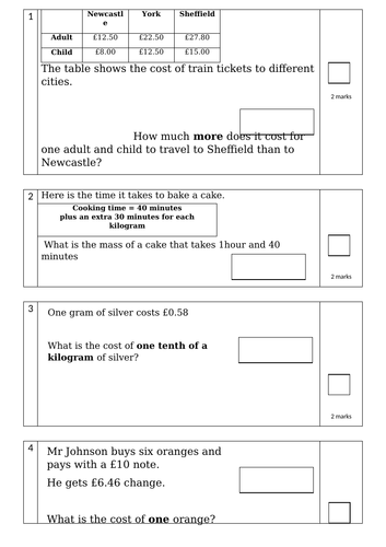 Y6 SATs revision questions | Teaching Resources