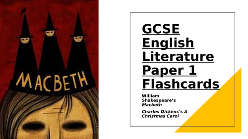 Macbeth and A Christmas Carol Flashcards | Teaching Resources