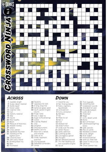 Crossword Ninja - Series 3 - No.6