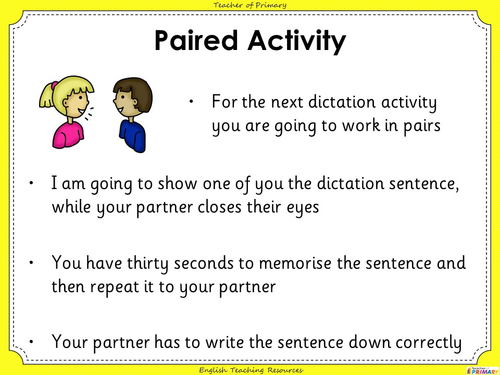Sentence Dictation 3 - Year 3 | Teaching Resources