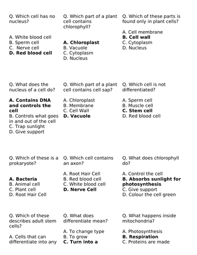 Hundreds of Revision Cards - GCSE Biology | Teaching Resources