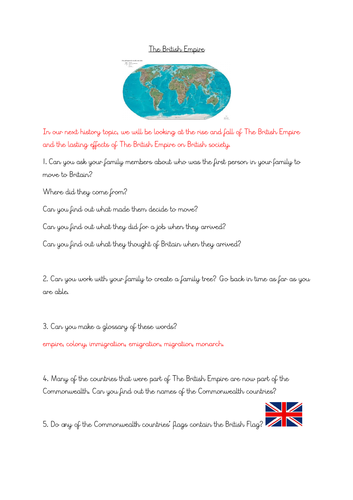 History Y5 The British Empire Y5 lessons