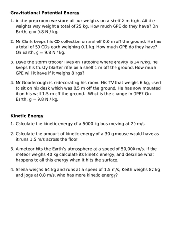 physics-calculating-changes-in-energy-teaching-resources