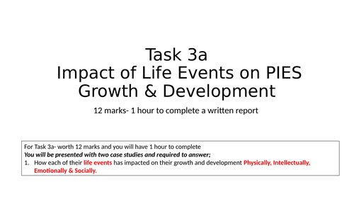 BTEC Tech award Health and Social Care- Component 1- Human Lifespan ...