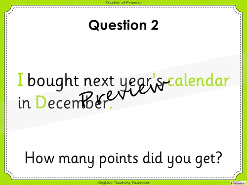 Sentence Dictation 2 - Year 4 | Teaching Resources