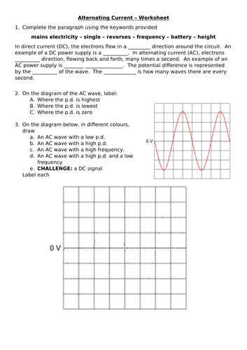 Physics - Direct and Alternating Current | Teaching Resources