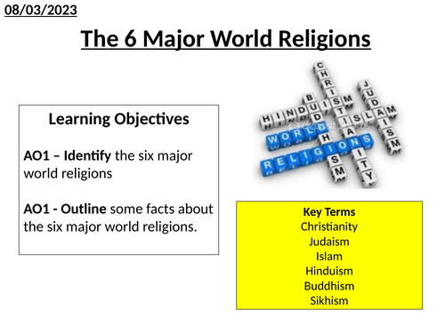 The 6 Major World Religions | Teaching Resources