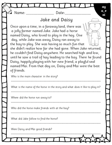 RWI Reading Comprehension Book for Set 2 and Set 3 phonics sounds ...