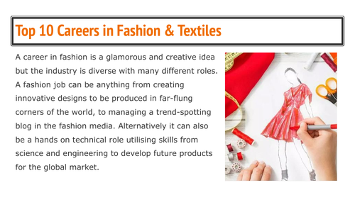 Top 10 Careers in Fashion and Textiles | Teaching Resources