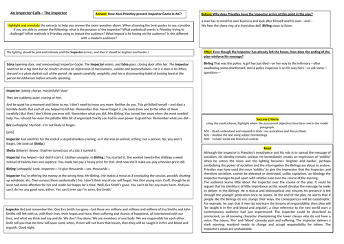 An Inspector Calls character revision | Teaching Resources