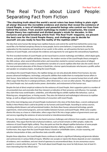 Conspiracy Theories - English Language GCSE | Teaching Resources