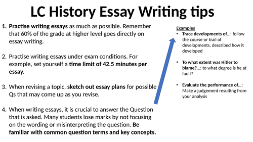 how long should a history essay be leaving cert