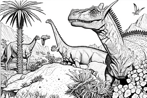 15 A4 Dinosaur Jurassic Colouring / Coloring Sheets / Pages ...