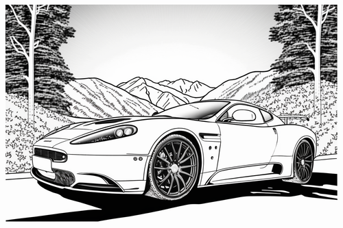 15 A4 Sports Cars Colouring / Coloring Sheets / Pages / Mindfulness Drawing Colour Artwork WOW ...