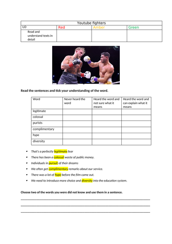 Youtube Boxers. Jake Paul. Tommy Fury. Functional Skills English. SEN ...