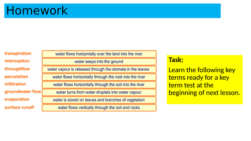 rivers homework year 3