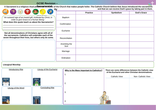 The Sacraments and Liturgical Worship Worksheet