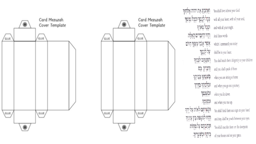 Mezuzah template | Teaching Resources