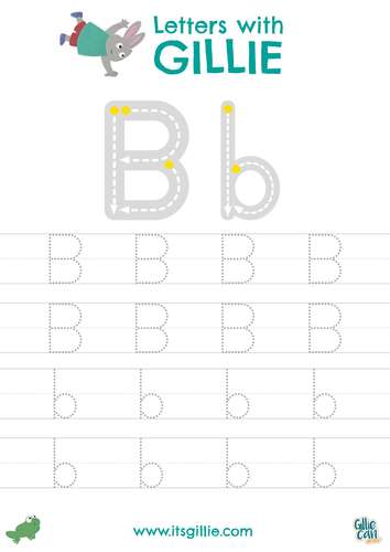 EYFS Handwriting - Alphabet B - It's Gillie | Teaching Resources