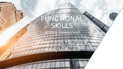 Functional Skills: Writing Assessment Walkthrough