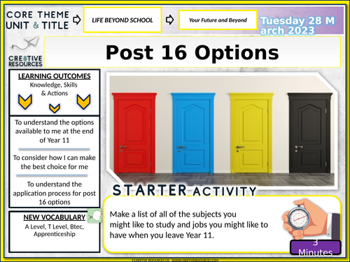 Post 16 options | Teaching Resources