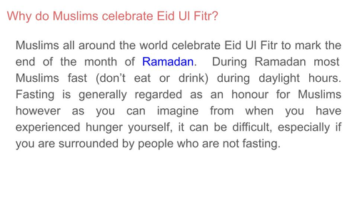 Eid Ul Fitr Assembly / Tutorial 2024 | Teaching Resources