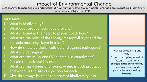 Impact of Environmental change_GCSE_AQA | Teaching Resources