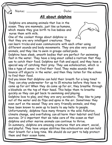 English Reading Comprehensions - Animal Non-fiction worksheets with ...