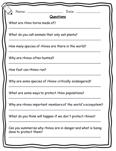 English Reading Comprehensions - Animal Non-fiction worksheets with ...