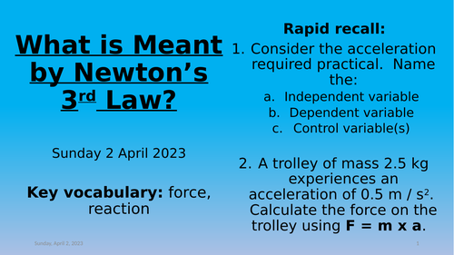 newton's 3 law definition physics