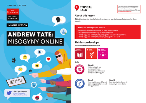 Andrew Tate lesson: dealing with misogyny online | Teaching Resources