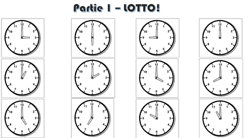 French: Telling the time: Part 1: On the hour | Teaching Resources