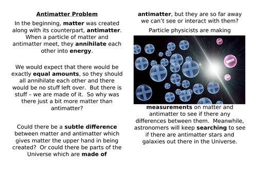 Physics - Unsolved Questions of the Universe | Teaching Resources