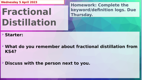 AQA Chemistry A Level Alkanes | Teaching Resources
