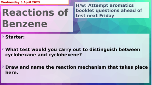 AQA Chemistry A Level Aromatics