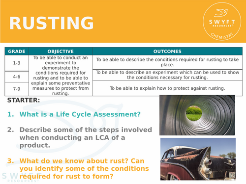 NEW AQA GCSE Chemistry - 'Rusting'