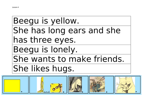 Beegu Character Description - Year 1 (5 lessons) | Teaching Resources