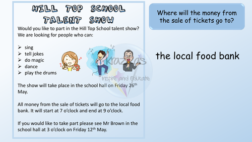 English Functional Skills - Entry Level 1 - Reading Powerpoint Lesson ...