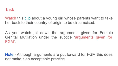 Fgm Female Genital Mutilation Pshe Teaching Resources