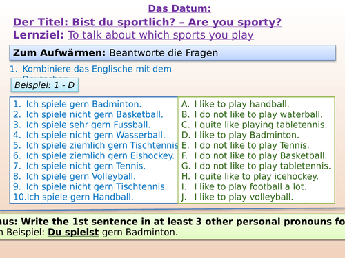 German - Stimmt! 1 Kapitel 3: Freizeit juhu - Powerpoints & Resources ...