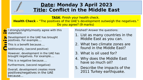 KS3 Middle East SoW - Free | Teaching Resources