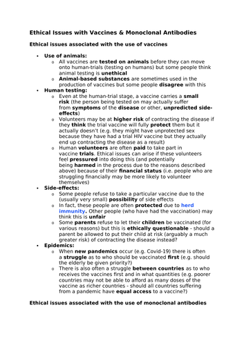 Vaccination - A Level Biology - AQA - Full Lesson