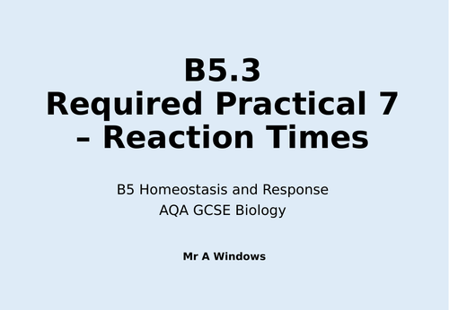 B5 Homeostasis and Response - AQA GCSE Combined Science (9-1) NEW v2.0 ...