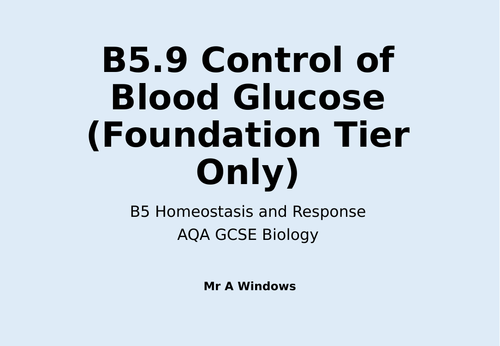 B5 Homeostasis and Response - AQA GCSE Combined Science (9-1) NEW v2.0 ...