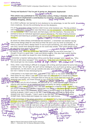 annotations for 'young and dyslexic? you've got it going on ...