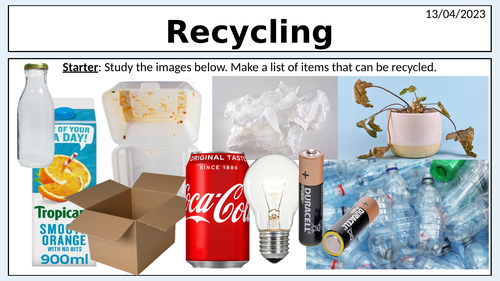 Global Warming, Pollution & Recycling (3 lessons) | Teaching Resources