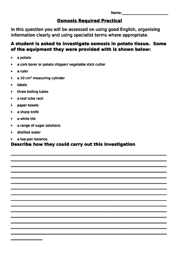 AQA KS4 GCSE Biology (Science) Transport in Cells Revision Lesson ...