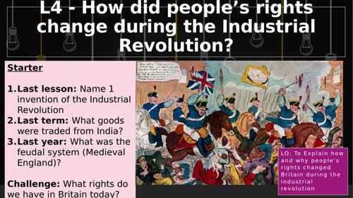 Industrial Revolution - Rights & Protest - KS3 History lesson ...